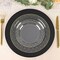10 Round 7.5" Clear Plastic Salad Plates Gold Dotted Rim Party Catering Supplies